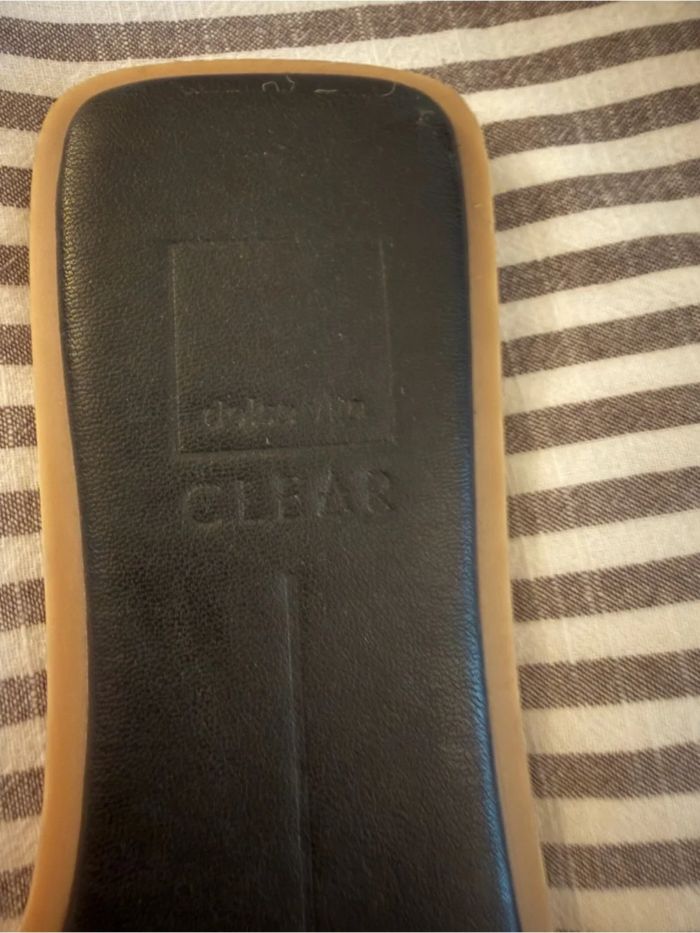 Dolce Vita SIZE 8  Black Quilted Slide Sandals with Tan Trim